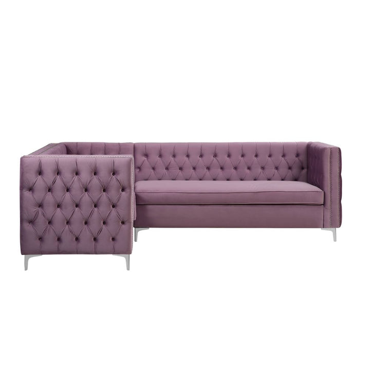 ACME Rhett Lavender Velvet Sectional Sofa Model 55500 - MONAVILLA