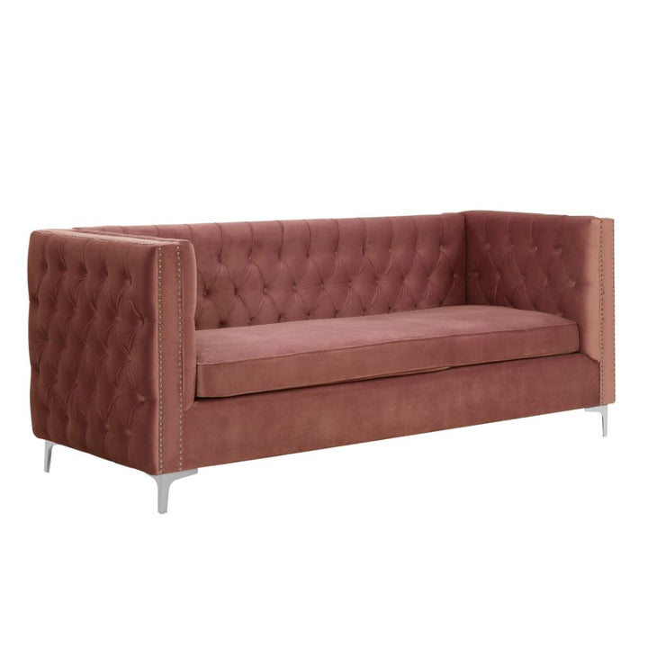 ACME Rhett Coral Velvet Sectional Sofa Model 55505 - MONAVILLA