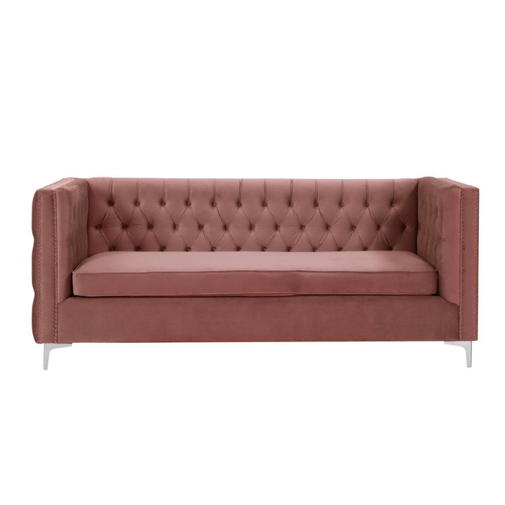 ACME Rhett Coral Velvet Sectional Sofa Model 55505 - MONAVILLA