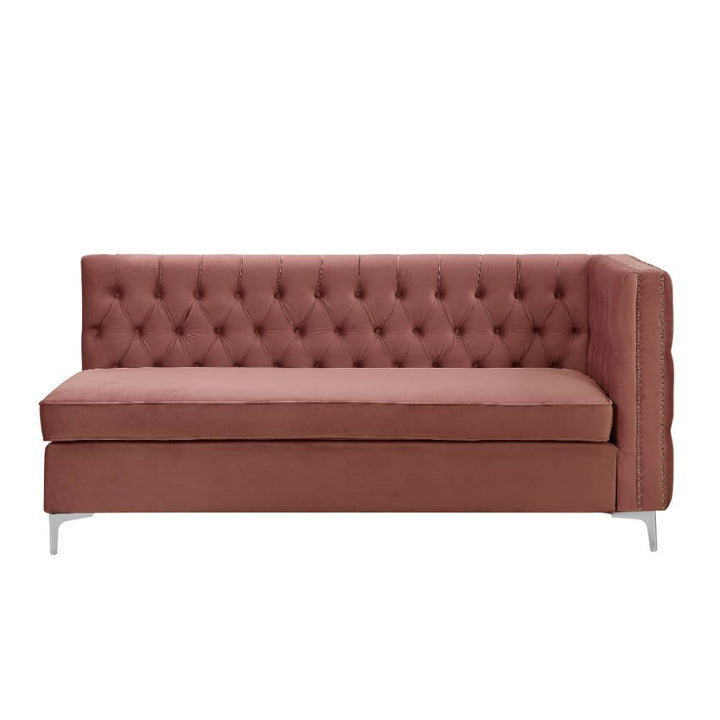 ACME Rhett Coral Velvet Sectional Sofa Model 55505 - MONAVILLA