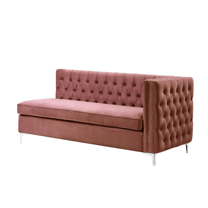 ACME Rhett Coral Velvet Sectional Sofa Model 55505 - MONAVILLA