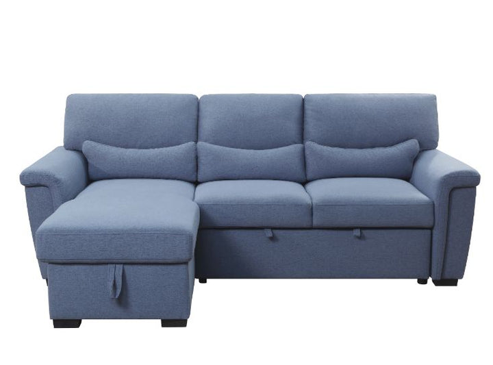 ACME Haruko Blue Fabric Sectional Sofa Model 55540 - MONAVILLA