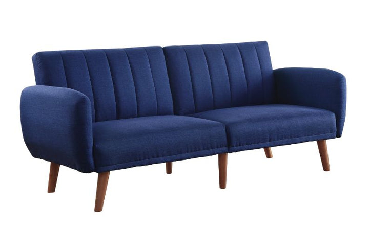 ACME Bernstein Blue Linen & Walnut Finish Futon Model 57190 - MONAVILLA