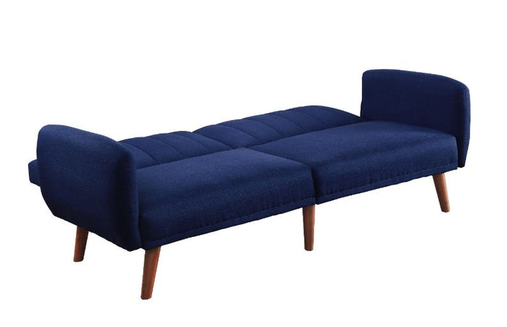 ACME Bernstein Blue Linen & Walnut Finish Futon Model 57190 - MONAVILLA