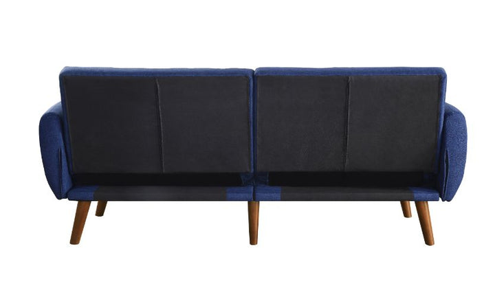 ACME Bernstein Blue Linen & Walnut Finish Futon Model 57190 - MONAVILLA