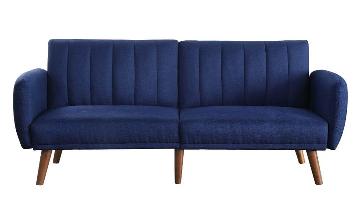 ACME Bernstein Blue Linen & Walnut Finish Futon Model 57190 - MONAVILLA