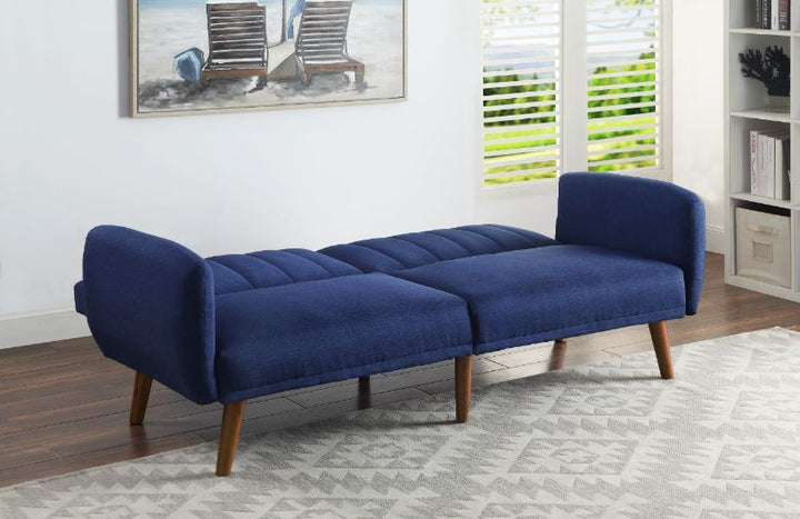 ACME Bernstein Blue Linen & Walnut Finish Futon Model 57190 - MONAVILLA