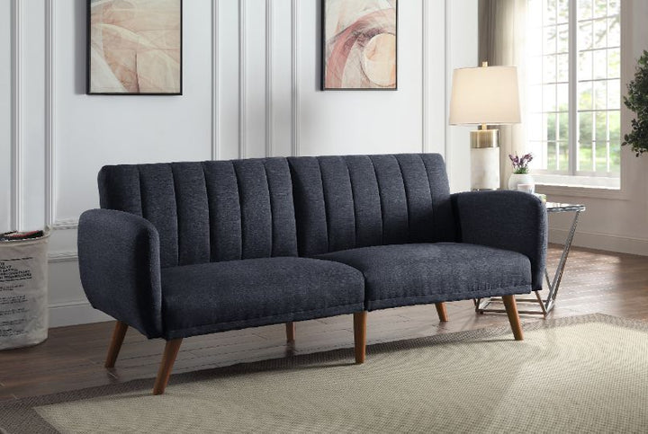 ACME Bernstein Gray Linen & Walnut Finish Futon Model 57192 - MONAVILLA