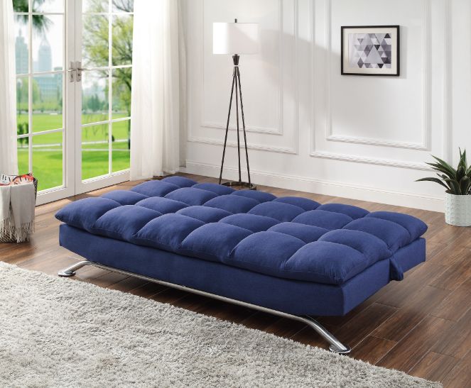 ACME Petokea Blue Fabric Futon Model 58255 - MONAVILLA