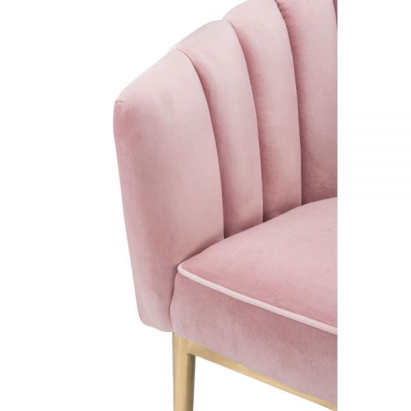 ACME Colla Blush Pink Velvet & Gold Accent Chair Model 59814 - MONAVILLA