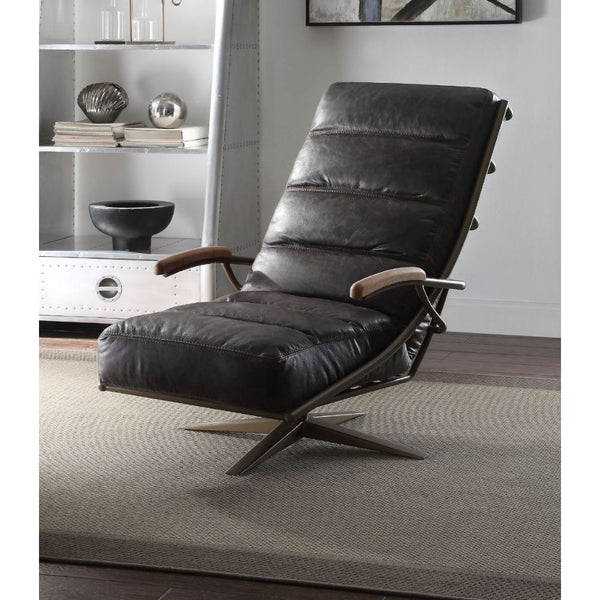 ACME Ekin Morocco Top Grain Leather Accent Chair Model 59834 - MONAVILLA