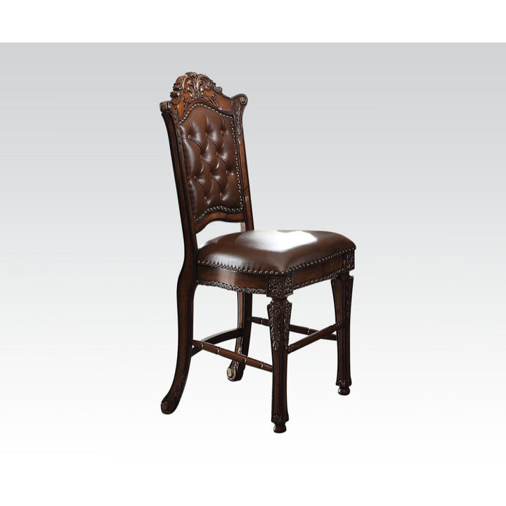 ACME Vendome PU & Cherry Counter Height Chair Model 62034 - MONAVILLA