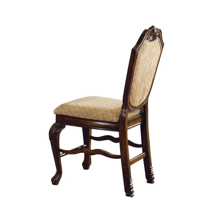 ACME Chateau De Ville Fabric & Espresso Counter Height Chair Model 64084 - MONAVILLA