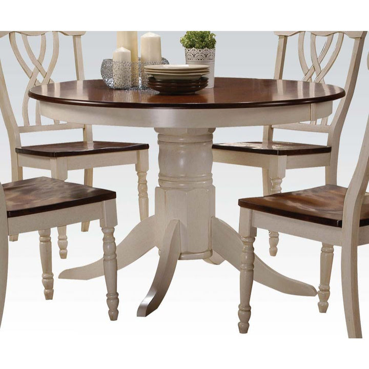 ACME Dylan Buttermilk & Oak Dining Table Model 70330 - MONAVILLA