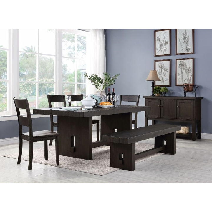 ACME Haddie Distressed Walnut Dining Table Model 72210 - MONAVILLA