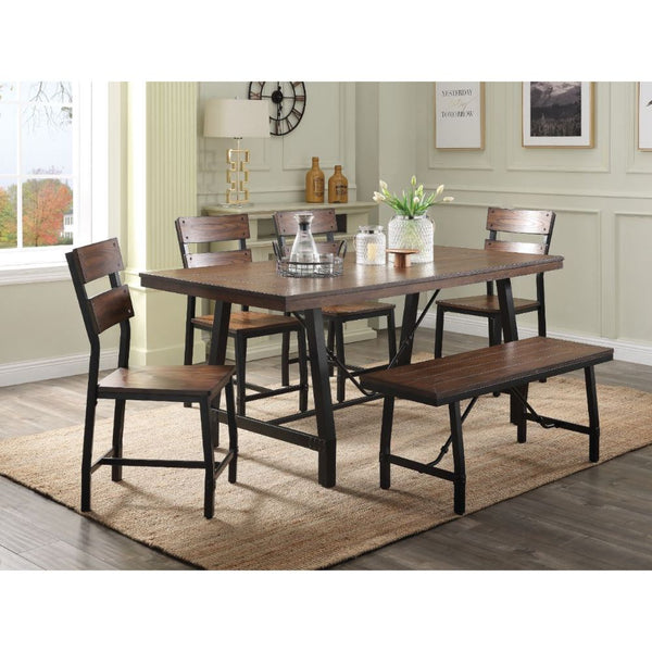 ACME Mariatu Oak & Black Dining Table Model 72455 - MONAVILLA