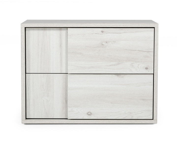 Nova Domus Asus Italian Modern White Washed Oak Nightstand - MONAVILLA