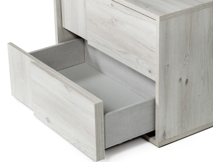 Nova Domus Asus Italian Modern White Washed Oak Nightstand - MONAVILLA