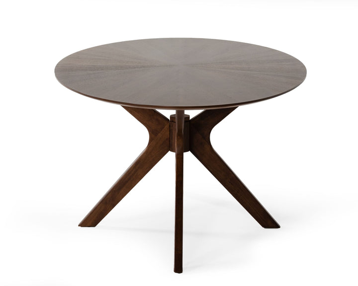 Modrest Prospect Modern Oval Walnut Dining Table - MONAVILLA