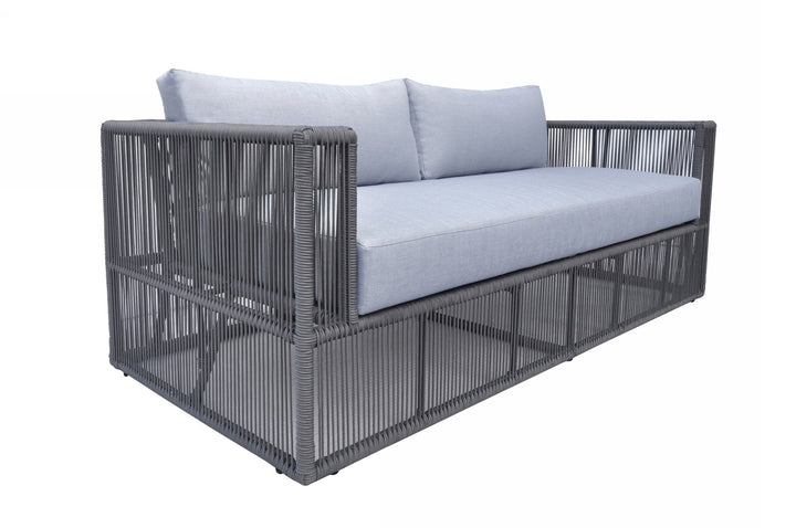 Divani Casa Whimsy Modern Outdoor Light Grey & Dark Grey Sofa Set - MONAVILLA