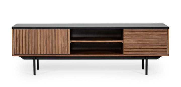 Modrest Maggie Modern Walnut and Grey TV Stand - MONAVILLA