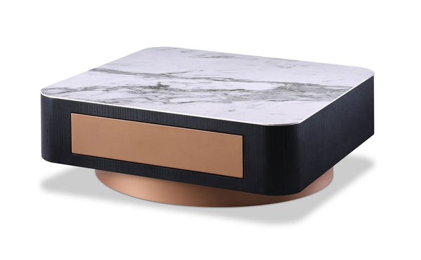 Modrest Peak Modern Black Oak Coffee Table - MONAVILLA