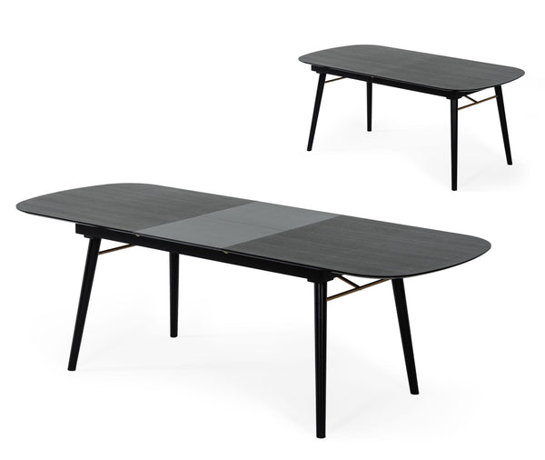 Modrest Addax Modern Black Extendable Dining Table - MONAVILLA