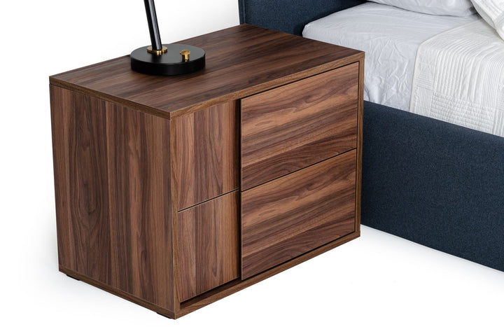 Nova Domus Asus Italian Modern Walnut Nightstand - MONAVILLA