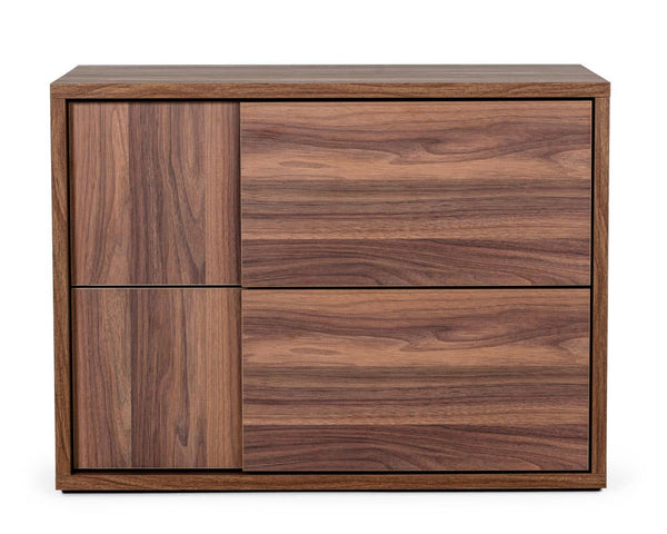 Nova Domus Asus Italian Modern Walnut Nightstand - MONAVILLA