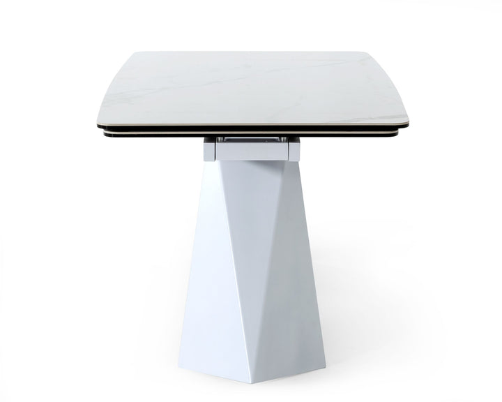 Modrest Encanto Modern White Ceramic Dining Table - MONAVILLA