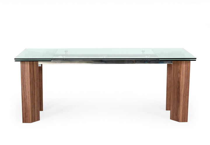 Modrest Helena Modern Extendable Glass Dining Table Large - MONAVILLA