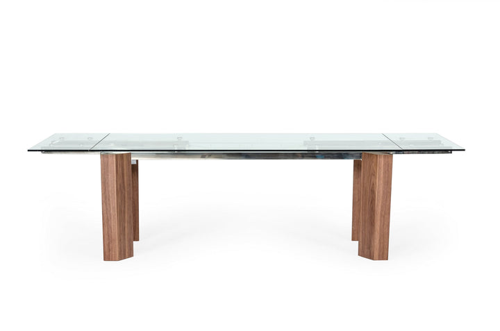 Modrest Helena Modern Extendable Glass Dining Table Large - MONAVILLA