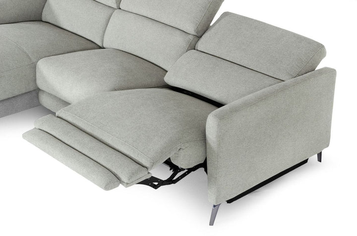 Divani Casa Lupita Modern Grey Fabric Left Facing Sectional Sofa - MONAVILLA