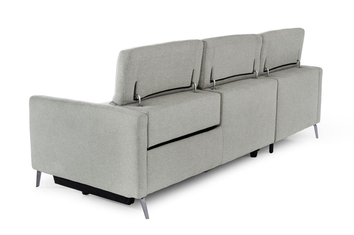 Divani Casa Lupita Modern Grey Fabric Left Facing Sectional Sofa - MONAVILLA