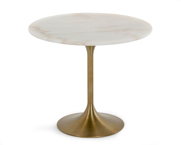 Modrest Collins Glam White Marble & Gold Dining Table - MONAVILLA