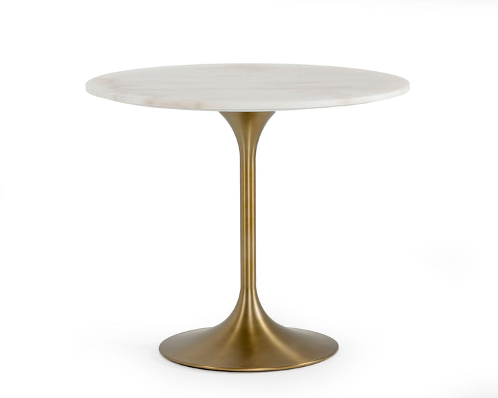 Modrest Collins Glam White Marble & Gold Dining Table - MONAVILLA