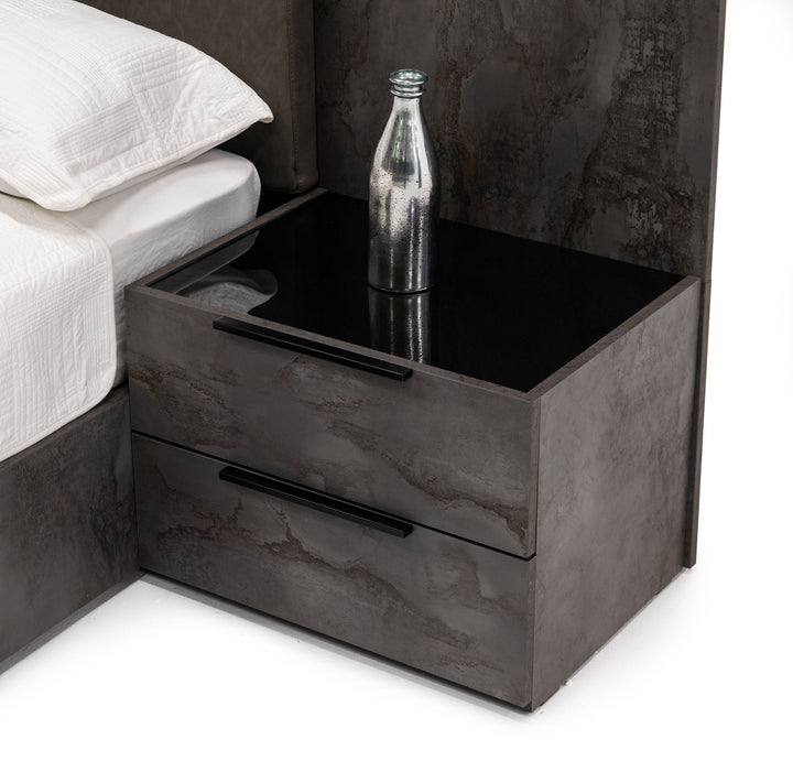 Nova Domus Ferrara Modern Volcano Oxide Grey Nightstand - MONAVILLA