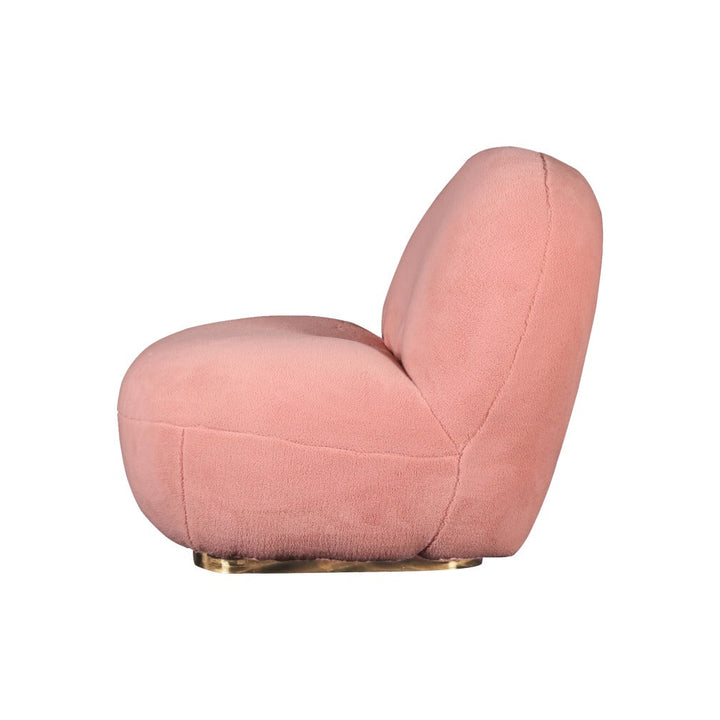 Modrest Crestone Modern Pink Sherpa Accent Chair - MONAVILLA