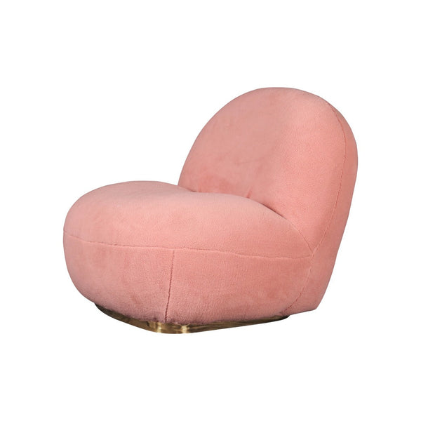 Modrest Crestone Modern Pink Sherpa Accent Chair - MONAVILLA