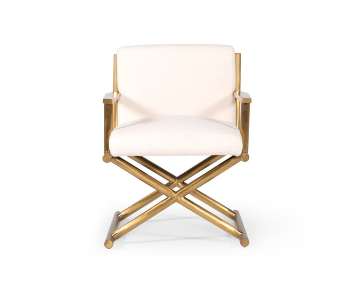 Modrest Haxtun Modern Cream Sherpa Accent Chair - MONAVILLA