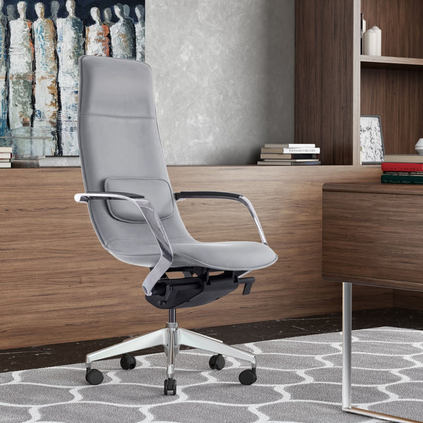 Modrest Nadella Modern Black High Back Executive Office Chair - MONAVILLA