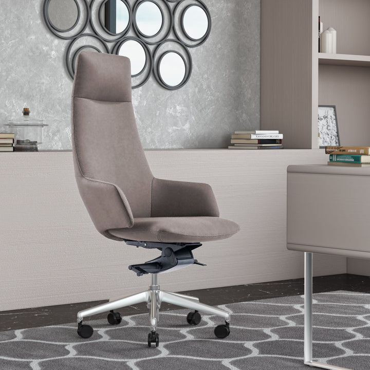 Modrest Gates Modern Grey High Back Executive Office Chair - MONAVILLA