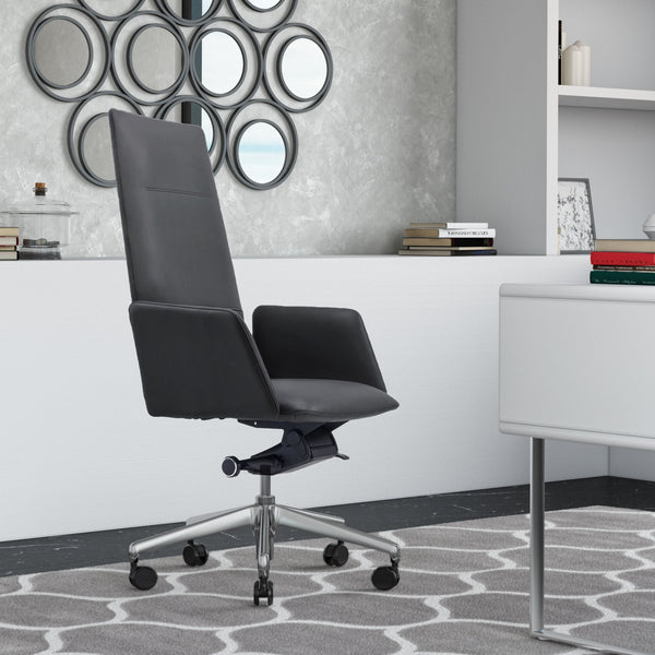 Modrest Tricia Modern Black High Back Executive Office Chair - MONAVILLA