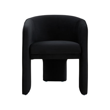 Modrest Kyle Modern Black Velvet Accent Chair - MONAVILLA