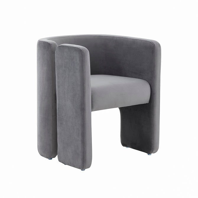 Modrest Tirta Modern Grey Accent Chair - MONAVILLA