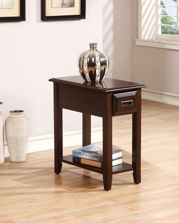 ACME Flin Dark Cherry Accent Table Model 80518 - MONAVILLA