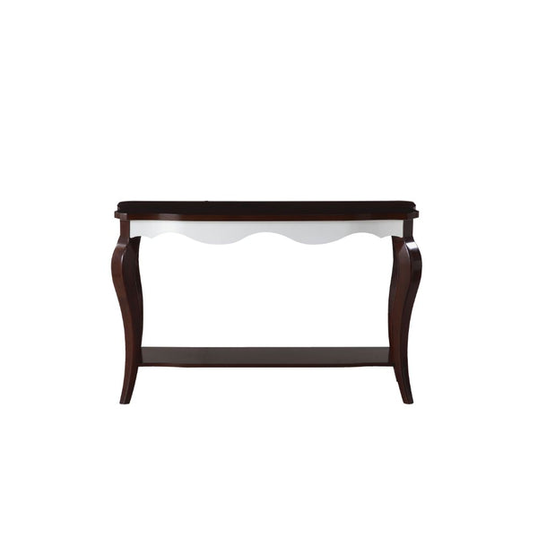 ACME Mathias Walnut & White Accent Table Model 80684 - MONAVILLA