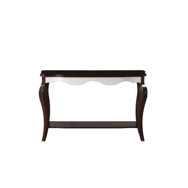 ACME Mathias Walnut & White Accent Table Model 80684 - MONAVILLA