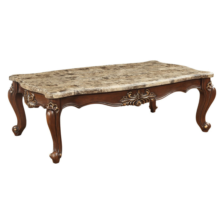 ACME Shalisa Marble & Walnut Coffee Table Model 81050 - MONAVILLA