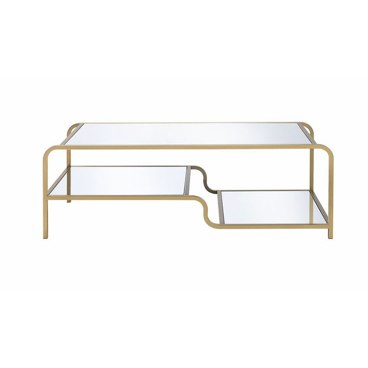 ACME Astrid Gold & Mirror Coffee Table Model 81090 - MONAVILLA